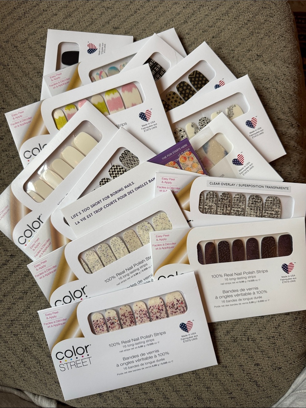 Color Street Mystery Bundle of 15 sets of Nail Strips NIP - Bundle #3